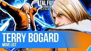 TERRY BOGARD MOVE LIST - Fatal Fury: City of the Wolves (COTW)