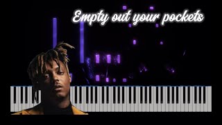 Empty out your pockets (Juice WRLD) piano tutorial full version