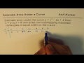 Estimate Area Under Parabola with Three Inscribed Rectangles