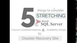 5 Things To Consider Stretching SQL Server FCI's and AG's - Edwin Sarmiento