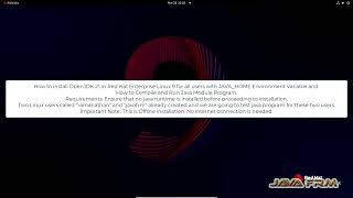 OpenJDK 21 installation on RHEL 9 | How to install Java 21 on Linux with JAVA_HOME