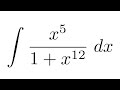 Integral of x^5/(1+x^12) (substitution)