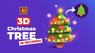 HOW TO DRAW A 3D CHRISTMAS TREE  IN ADOBE ILLUSTRATOR