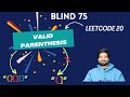 Valid Parentheses( Leetcode #20 ) | Using JavaScript | Heaps | Amazon | Facebook | Blind 75