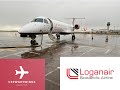 Loganair Embraer E145 Manchester - Inverness takeoff/landing