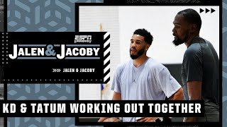 Kevin Durant & Jayson Tatum in the lab together 🤝 | Jalen & Jacoby