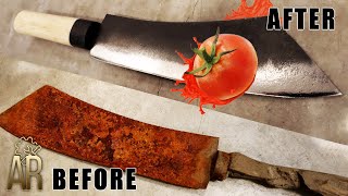 Old machete restoration turns into Japanese kitchen knife