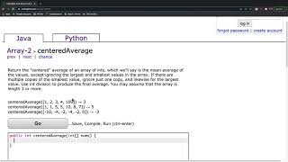 CodingBat Array 2 centeredAverage