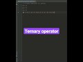 Ternary operator in python