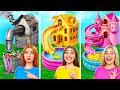 One Colored House Rich vs Broke vs Giga Rich | Funny Challenges by Multi DO Smile