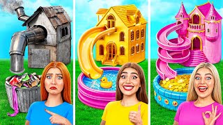 One Colored House Rich vs Broke vs Giga Rich | Funny Challenges by Multi DO Smil