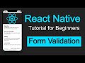 React Native tutorial #54 Simple Form validations