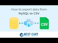 How to export data from MySQL to CSV