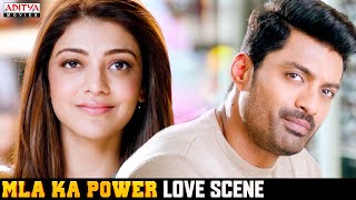 Kalyanram & Kajal Aggarwal Love Scene || MLA Ka Power (MLA)  Hindi Dubbed Full Movie