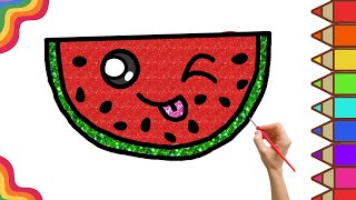 Paint And Draw Cute WaterMelon  🍉