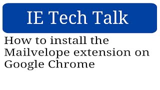How to install the Mailvelope extension on Google Chrome