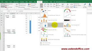 Quickly create a thermometer chart in Excel