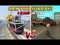 GTA 5 vs GTA SAN ANDREAS : CAN YOU SURVIVE 6 STARS ON TRAM?
