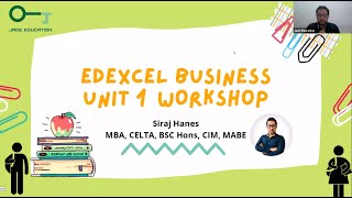Business Edexcel Unit 1 - Knowledge Refresher