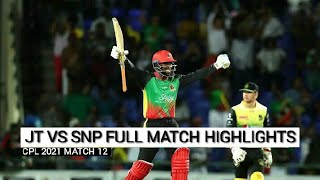 JT VS SNP CPL 2021 Full Match Highlights |  Jamaica vs St Kitts CPL 2021 today match highlights