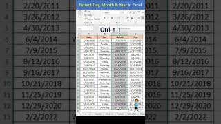 Excel Interview Question Day Month Year in Excel #excel #exceltips #exceltutorial #msexcel #shorts