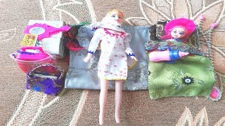 💜Barbie Rapunzel Elsa Frozen💜Princess dollhouse bedroom decor💜Doll clothes dresses fashion-ArtTv