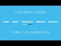 Pure CSS Menu Hover Effect | CSS Animation Tutorial