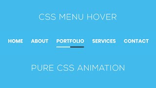 Pure CSS Menu Hover Effect | CSS Animation Tutorial