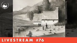 Planning a Painting & Value Study in Watercolor - LiveStream #76