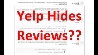 Hidden Yelp Reviews | What to do about Yelp Hidden Reviews??