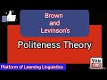 Politeness Theory by Brown and Levinson || Pragmatics || discourse Analysis