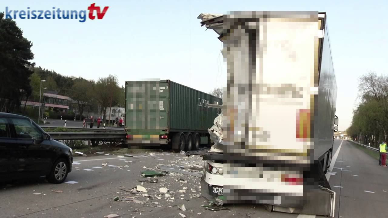 Schwerer Lkw Unfall Auf Autobahn 1 Bei Wildeshausen - YouTube