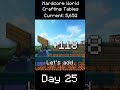 Hardcore Minecraft Crafting Table Challenge Day 25