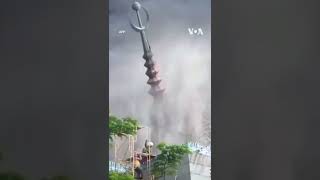 Giant Dome Collapses After Fire at Indonesia Mosque #shorts  | VOA News