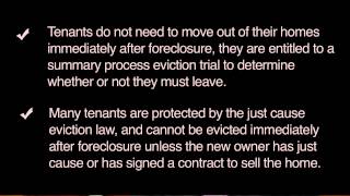 Key Points to Remember for the Post-Foreclosure Eviction Summary Process for Tenants