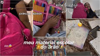 ✨Meu material escolar do 3rão + organizando tudo! 💕