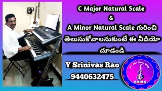 C Major &  A Minor Natural Scales notes and chord