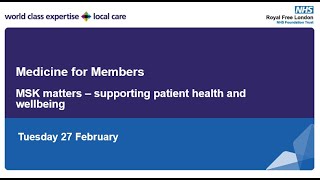 MSK matters – supporting patient health and wellbeing