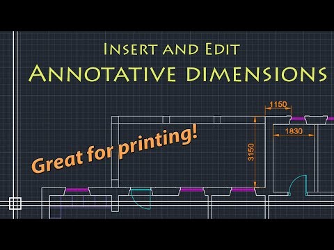 AutoCAD Basics - Annotative Dimensions (must watch - very useful for printing!) AutoCAD Basics - Annotative Dimensions (must watch - very useful for printing!)