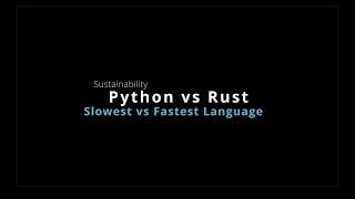#Energy #efficiency of #python vs #rust