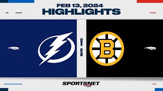 NHL Highlights | Lightning vs. Bruins - February 13, 2024