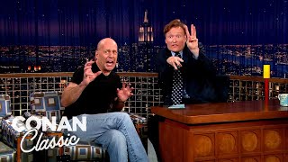 Bruce Willis Is A Real Life Tough Guy | Late Night with Conan O’Brien