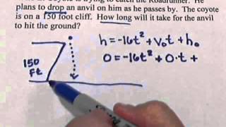 Falling Object problem (solve by square root)