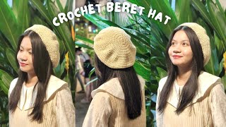 Crochet Beret Hat 🤍 Cách móc mũ nồi đơn giản| Cỏ Crochet