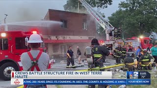 Crews battle fire in West Terre Haute