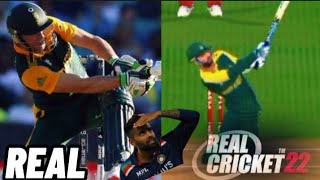 Real Vs Real Cricket 22 New Short|Full |Review ||Ab De Villiers SHOT Gameplay 🔥🎮 #realcricket22