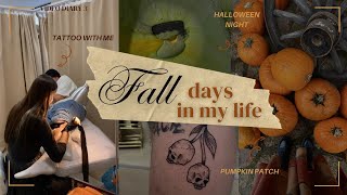 🍂FALL DAYS IN MY LIFE🍂 dýňová farma · tetuju · halloweenská akce v salonu · čtení a spooky knížky