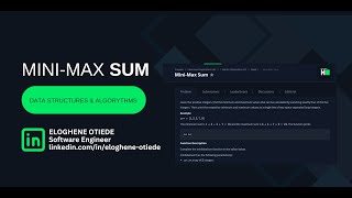 SOLVED & EXPLAINED - Mini Max Sum JavaScript | Data Structures & Algorithm