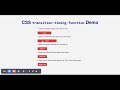 CSS Transition Timing Functions Made Easy 🔥 | ease, linear, ease-in-out