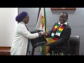 H.E Emmerson Mnangangwa, President of the Republic of Zimbabwe receives ACHPR Delegation
